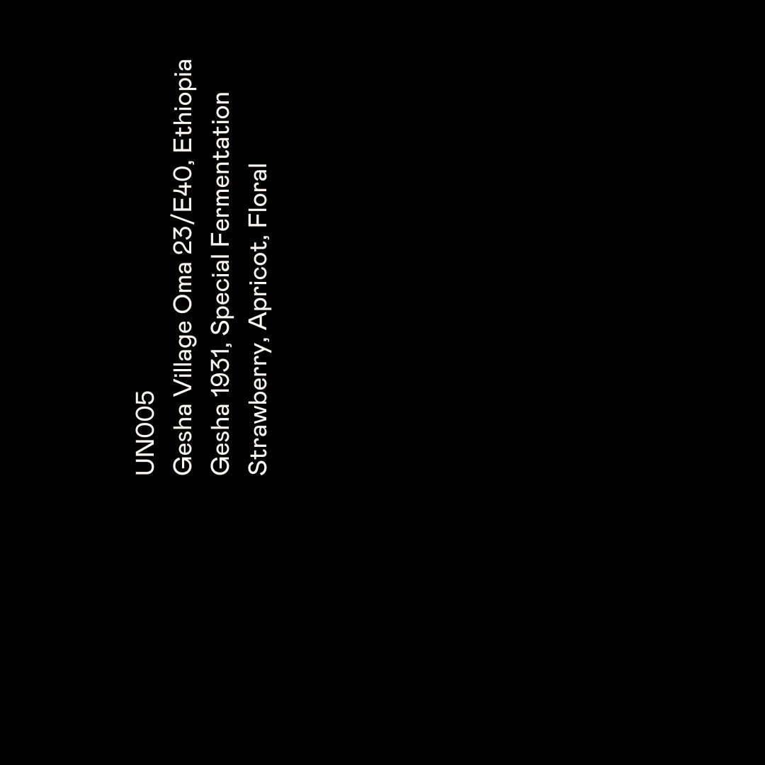 “UN005” ETHIOPIA - Gesha Village Oma 23/E40 Gesha 1931 (Special Fermemtation)