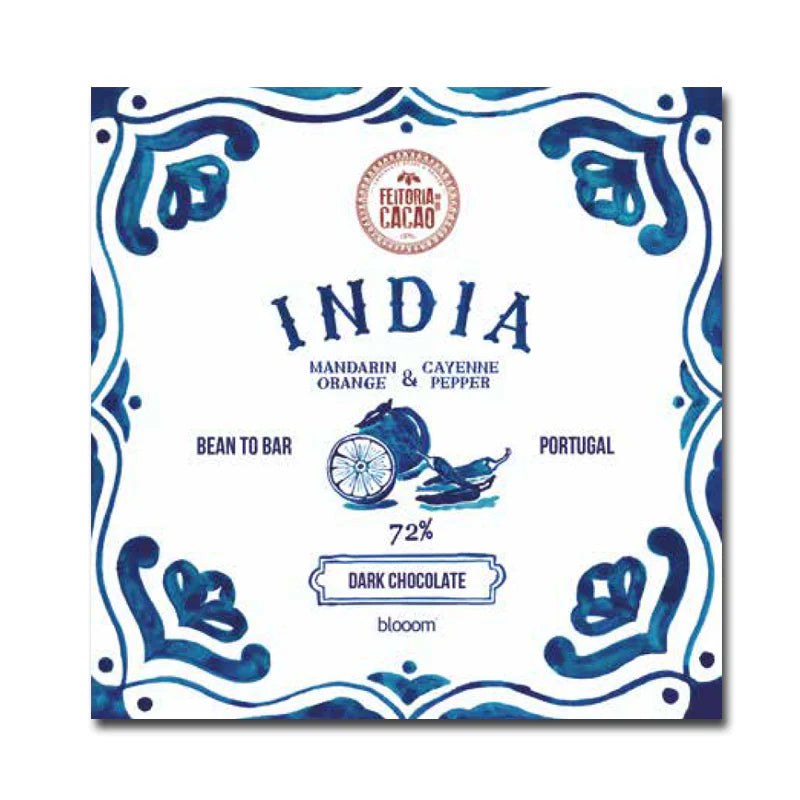 Dark Chocolate India 72% + Mandarin Orange & Cayenne Pepper (50g)