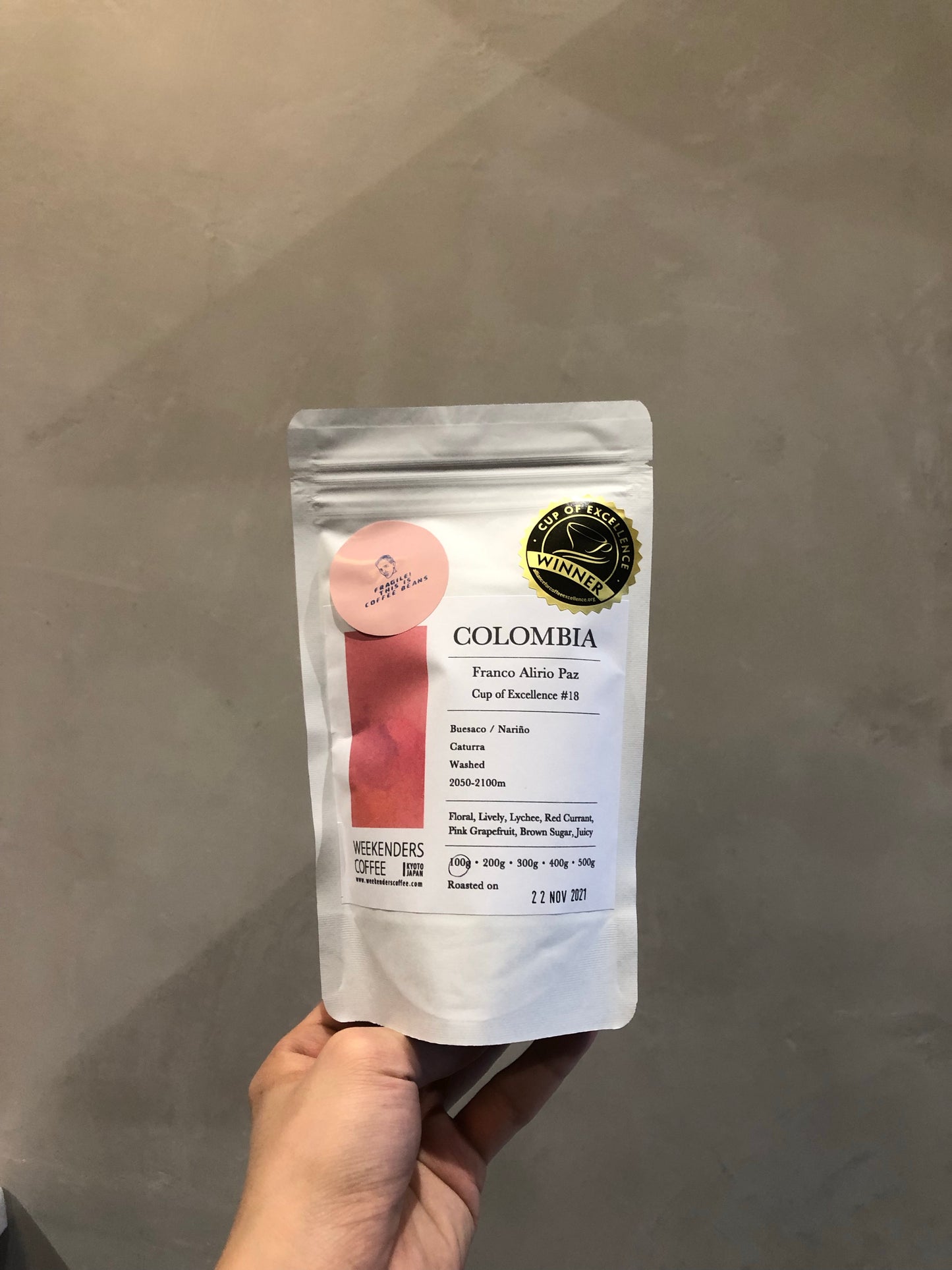 COLOMBIA - Franco Alirio Paz "Cup of Excellence #18" (Washed)