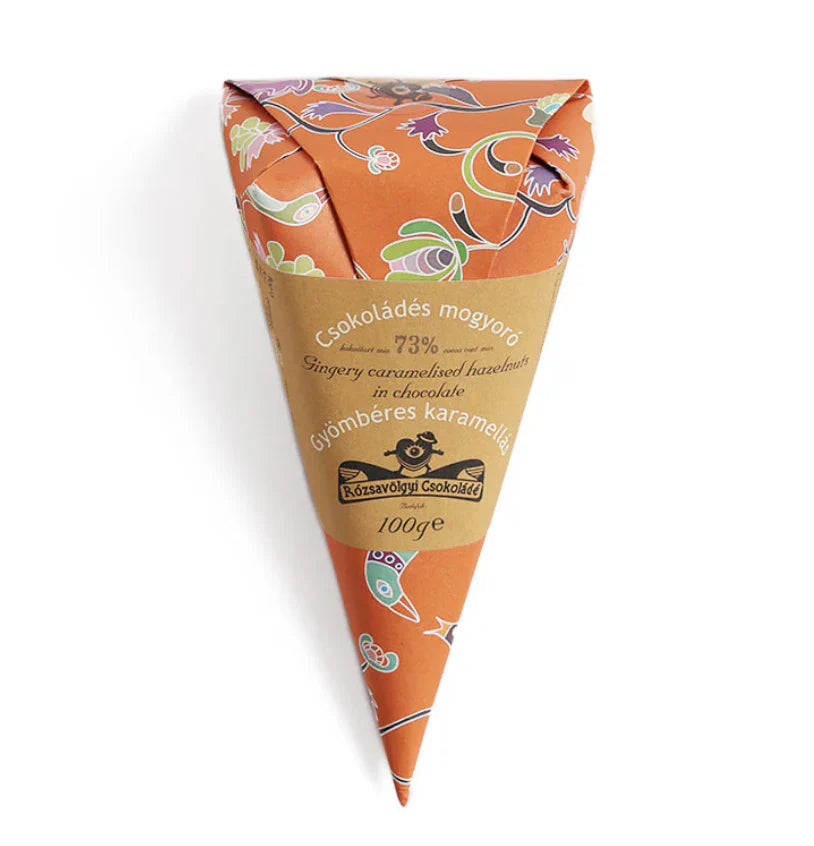 Gingery Caramelised Hazelnuts in Chocolates (100g)