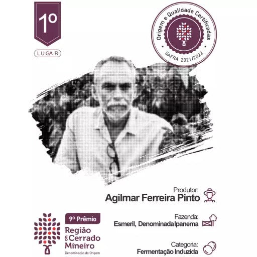 "Cerrado Auction #1 Winning Lot" BRAZIL - Agilmar Ferreira Pinto Topazio (Fermented Natural)